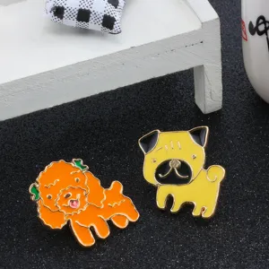 Leuke cartoon dieren serie emaille lapel pin legering hond broche tas accessoires badge zoet