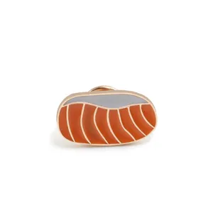 Cute salmon sushi enamel pin Japanese food style lapel badge alloy cartoon jewelry accessory