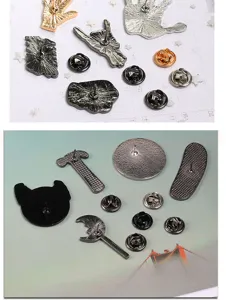 Halloween theme punk style broche metal dos detail affichage insigne accessoires