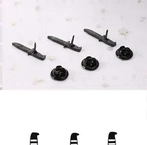 Punk style black alloy dagger brooch badge, cool design lapel pin for bags, clothes and accessories