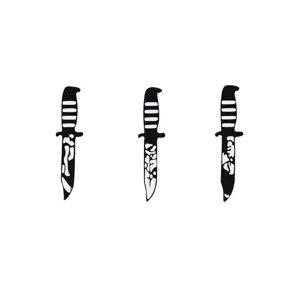 Punk style alloy knife brooch black drip oil dagger badge for backpack pin accessory