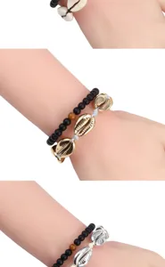 Handgemachte Muschel geflochtene Armband Details, Boho Strand Stil Schmuck für Damen.