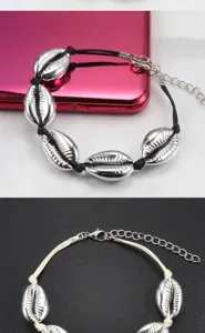 Handgemachte Muschel geflochtene Armband mit Karabinerverschluss, Sommer Strand Schmuck.