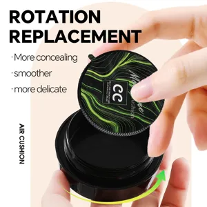 Air cushion CC cream replacement refill detail view showing smooth texture and design.