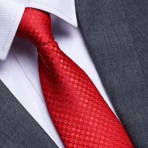 Men red textured formal necktie detail close up business suit matching tie accessory high quality