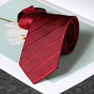 Cravatta con Cerniera Formale da Uomo d'Affari Tinta Unita Rigata Paisley Abito da Sposa Cravatta Facile da Indossare