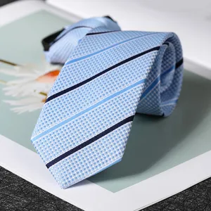 Cravatta con cerniera a righe uomo azzurro chiaro elegante accessorio formale nozze