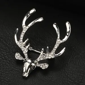 Uomo Moda Lega Strass Spilla Risvolto Pin Abito Corsage Scatola Regalo Corona Timone Aquila Ali Distintivo Abito Gioielli