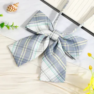 JK Plaid Bow Tie Sailor Uniform Ribbon Collar Accessory Detail View Cute College Style