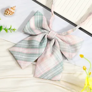 JK Japanese style plaid bow tie ribbon collar accessory for sailor shirt and uniform.