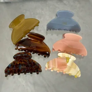Vue détaillée de pinces à cheveux tendance aux couleurs et motifs assortis pour un usage quotidien.