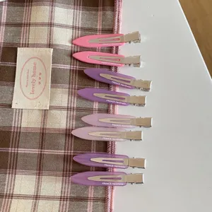 Macaron narrow acetate duckbill hair clips sweet style side fringe hairpins daily accessories