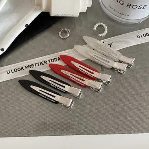 Narrow acetate hair clips, seamless duckbill clips for bangs and broken hair styling daily.