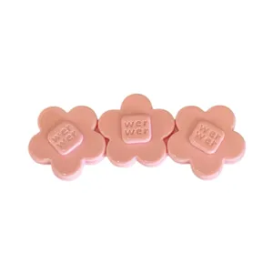 Cute pink flower hair clips with sweet design, perfect for stylish side hair styling.