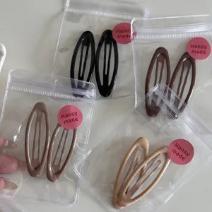 Süße kaffeebraune Haarspangen Set, praktische Tropfen Haarnadeln für Damen Alltagsstyling.