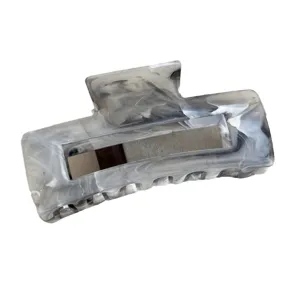 Black and white grey marble hair claw clip, retro acetate hairpin for daily styling women.