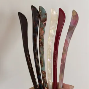 Minimalist acetate hair stick elegant cold style hairpin versatile bun hair accessories