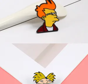 Cute cartoon anime enamel pin metal brooch badge for clothes hat bag accessories backpack decoration