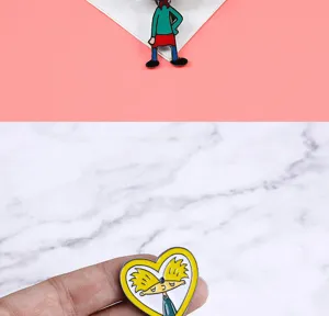 Cute cartoon enamel pin badge metal brooch anime character accessories for clothes bags decor