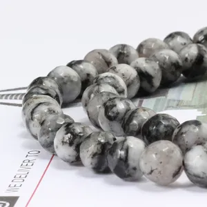 Bracciale con perline sfaccettate in pietra naturale, perle rotonde 64 tagli per gioielli.