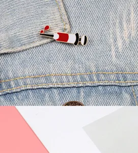 Leuke spuit geëmailleerde pin medische badge broche voor denim jas kleding accessoires leuk