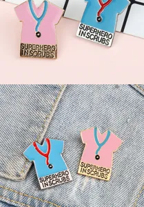 Nurse doctor medical stethoscope enamel lapel pin cute clothing brooch badge gift for staff