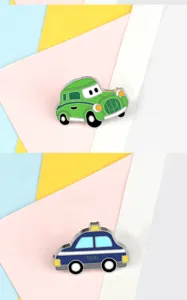 Cute cartoon car enamel pin set alloy brooch badge fashion accessories for kids and adults