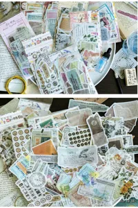 Confezione adesivi Washi inglese retrò diario scrapbooking adesivi decorativi DIY