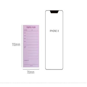 Reisplan notitieblok memo 110x70mm draagbaar afscheurbaar planner kantoorartikelen