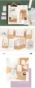 Foam Stamp Journal DIY Craft Set Decorative Memo Pad Retro Stationery Kit 3 Pieces