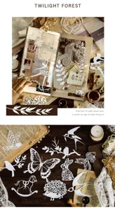 Serie Isabell Garden ritagli di carta di pizzo bianco, delicato materiale per journaling.