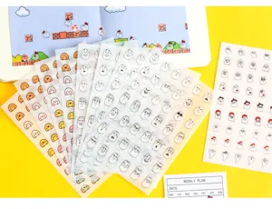 Cute cartoon funny expression stickers for journal scrapbooking diary decorative stationery
