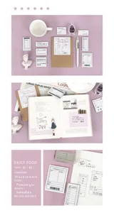 Momemo foam stamp journal life series DIY memo management diary craft decorative stamp set details