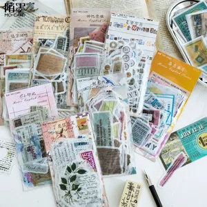 Vintage Inglese Serie Washi Adesivo Confezione Diario DIY Decorativo Artigianato Adesivi Retro Lettera Scrapbooking Forniture