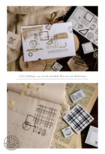 Vintage Collage Schaumstoff Stempel Set fuer Retro Journal Scrapbook Dekoration Basteln.