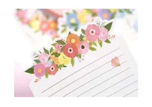 Papier à lettres mémo en forme de fleur papeterie mignonne pour journal carnet design floral
