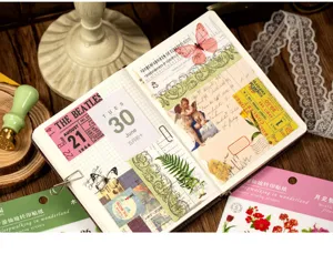 Yuxian PVC transfer stickers vintage plant journal DIY decorative stickers for creative crafts