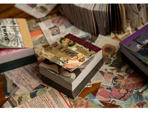 Vintage anonymous email series memo pads, scrapbooking backing paper 400 sheets 6 designs