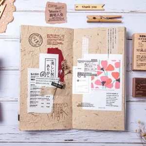 Wooden stamps vintage journal decorative stamping tools DIY craft scrapbooking supplies 10 styles