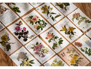 Bloc de notas botanico vintage estampado en oro para scrapbooking DIY papel base decorativo