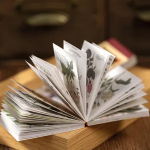 Bloc de notas botánico vintage papel de scrapbooking decorativo para papetería set