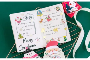 Koreanische kreative Weihnachtssticker Packung Tagebuch DIY Dekoration Flocken 40 Stueck