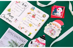 Weihnachten dekorative Aufkleber Pack Details, schöne Urlaub DIY Tagebuch Zubehör Set.
