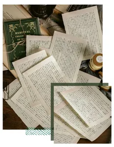 Vintage mesaioniko yliko selidas vivriou gia scrapbooking kai imerologio craft.