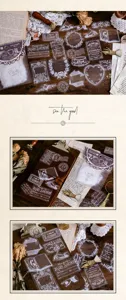 Πακέτο αυτοκόλλητων PET vintage scrapbooking διακόσμηση ημερολόγιο γραφική ύλη 40 τεμ