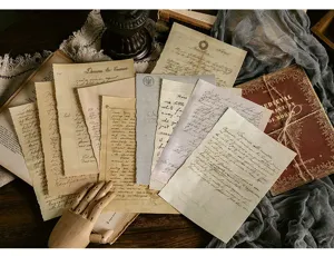 Σετ vintage χαρτικά ρετρό χειρόγραφο ημερολόγιο scrapbook αισθητικά υλικά χαρτιού