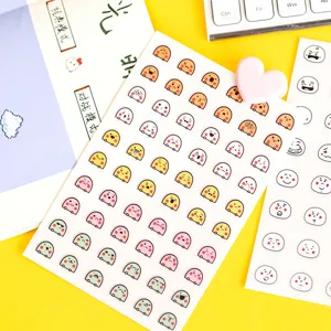 Cute cartoon expression sticker sheet for journal planning scrapbooking decoration crafts