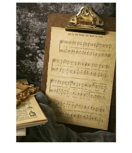 Vintage μουσικό χαρτί scrapbook retro ημερολόγιο background memo σημειώσεις 10 στυλ
