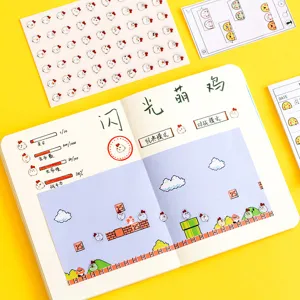 Cute cartoon chicken expression stickers set for creative journaling and diary decoration.