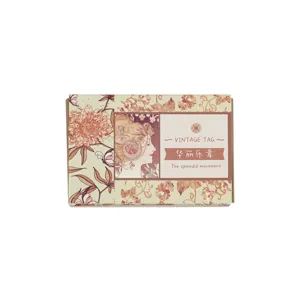 Vintage style decorative stationery bookmark and memo note paper box for creative journaling.